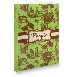 Green & Brown Toile Softbound Notebook - 5.75" x 8" (Personalized)