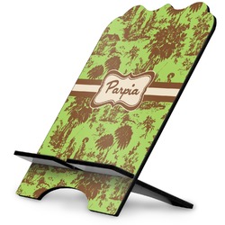 Green & Brown Toile Stylized Tablet Stand (Personalized)
