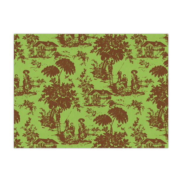Custom Green & Brown Toile Large Tissue Papers Sheets - Heavyweight