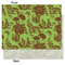 Green & Brown Toile Tissue Paper - Heavyweight - Medium - Front & Back