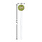 Green & Brown Toile White Plastic 7" Stir Stick - Round - Dimensions