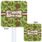 Green & Brown Toile White Plastic Stir Stick - Double Sided - Approval