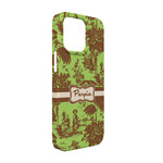 Green & Brown Toile iPhone Case - Plastic - iPhone 13 (Personalized)