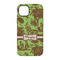 Green & Brown Toile iPhone 14 Pro Tough Case - Back