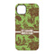 Green & Brown Toile iPhone 14 Tough Case - Back