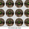 Moroccan Mosaic & Plaid 1" Multipurpose Round Labels - Sheet