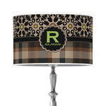 Moroccan Mosaic & Plaid 12" Drum Lamp Shade - Poly-film (Personalized)