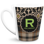 Moroccan Mosaic & Plaid 12 Oz Latte Mug (Personalized)