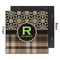 Moroccan Mosaic & Plaid 12x12 Wood Print - Front & Back View