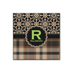 Moroccan Mosaic & Plaid Wood Print - 12x12 (Personalized)