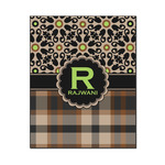 Moroccan Mosaic & Plaid Wood Print - 16x20 (Personalized)