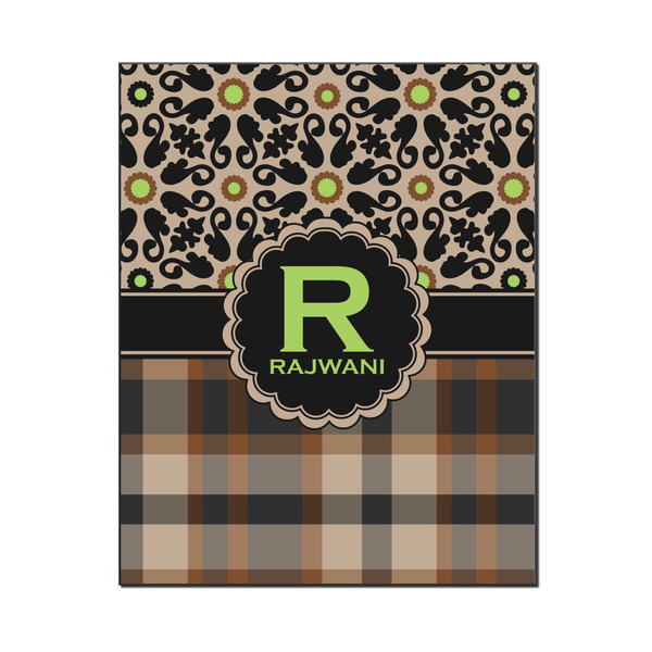 Custom Moroccan Mosaic & Plaid Wood Print - 16x20 (Personalized)