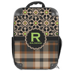 Moroccan Mosaic & Plaid Hard Shell Backpack (Personalized)