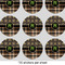 Moroccan Mosaic & Plaid 2" Multipurpose Round Labels - Sheet