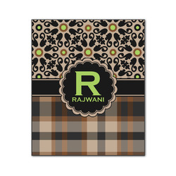 Moroccan Mosaic & Plaid Wood Print - 20x24 (Personalized)