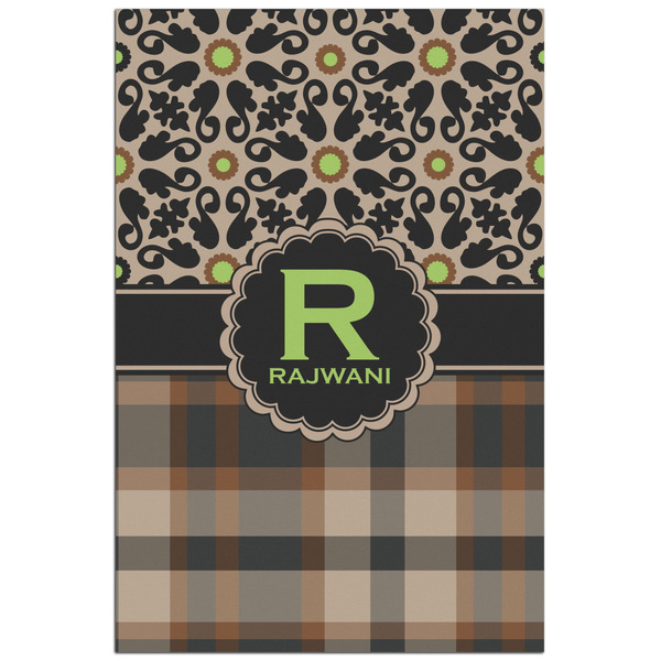 Custom Moroccan Mosaic & Plaid Poster - Matte - 24x36 (Personalized)