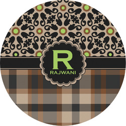 Moroccan Mosaic & Plaid Multipurpose Round Labels - Custom Sized (Personalized)