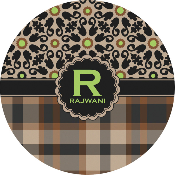 Custom Moroccan Mosaic & Plaid Multipurpose Round Labels - Custom Sized (Personalized)