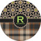 Moroccan Mosaic & Plaid 3" Multipurpose Round Labels - Single Sticker