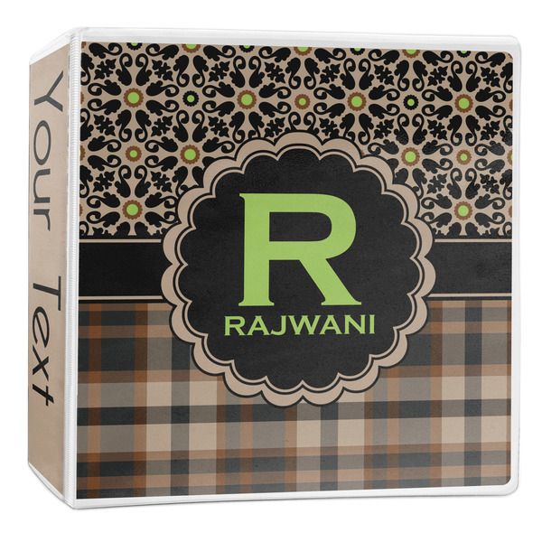 Custom Moroccan Mosaic & Plaid 3-Ring Binder - 2 inch (Personalized)