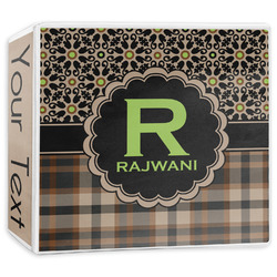 Moroccan Mosaic & Plaid 3-Ring Binder - 3 inch (Personalized)