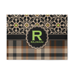 Moroccan Mosaic & Plaid 5' x 7' Patio Rug (Personalized)