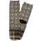 Moroccan Mosaic & Plaid Adult Crew Socks - Single Pair - Front and Back