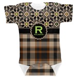 Moroccan Mosaic & Plaid Baby Bodysuit 12-18 (Personalized)