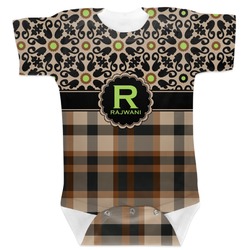 Moroccan Mosaic & Plaid Baby Bodysuit 0-3 (Personalized)