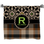 Moroccan Mosaic & Plaid Bath Towel (Personalized)