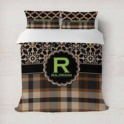 Moroccan Mosaic & Plaid Duvet Cover (Personalized)