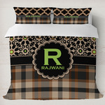 Moroccan Mosaic & Plaid Duvet Cover Set - King (Personalized)