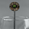 Moroccan Mosaic & Plaid Black Plastic 5.5" Stir Stick - Round - Main