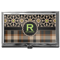 Moroccan Mosaic & Plaid Business Card Case