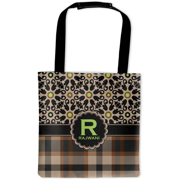 Custom Moroccan Mosaic & Plaid Auto Back Seat Organizer Bag (Personalized)