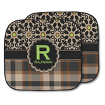 Moroccan Mosaic & Plaid Car Sun Shade - Two Piece (Personalized)