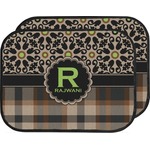 Moroccan Mosaic & Plaid Car Floor Mats (Back Seat) (Personalized)