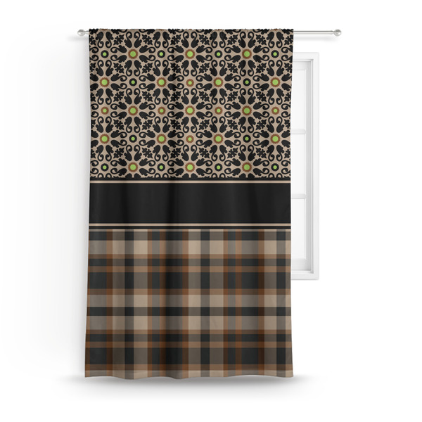 Custom Moroccan Mosaic & Plaid Curtain Panel - Custom Size