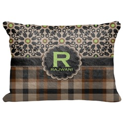 Moroccan Mosaic & Plaid Decorative Baby Pillowcase - 16"x12" (Personalized)