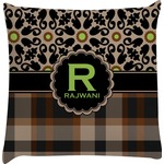 Moroccan Mosaic & Plaid Decorative Pillow Case (Personalized)