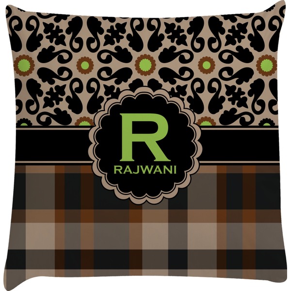 Custom Moroccan Mosaic & Plaid Decorative Pillow Case (Personalized)