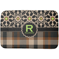 Moroccan Mosaic & Plaid Dish Drying Mat (Personalized)