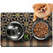 Moroccan Mosaic & Plaid Dog Food Mat - Small LIFESTYLE