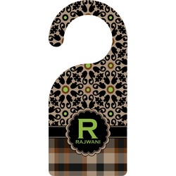 Moroccan Mosaic & Plaid Door Hanger (Personalized)