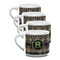 Moroccan Mosaic & Plaid Double Shot Espresso Mugs - Set of 4 Front