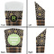 Moroccan Mosaic & Plaid French Fry Favor Box - Front & Back View