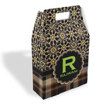 Moroccan Mosaic & Plaid Gable Favor Box (Personalized)