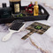 Moroccan Mosaic & Plaid Hand Mirror - With Hair Brush