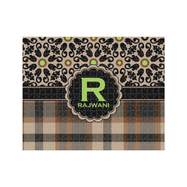 Custom Moroccan Mosaic & Plaid 500 pc Jigsaw Puzzle (Personalized)