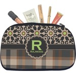 Moroccan Mosaic & Plaid Makeup / Cosmetic Bag - Medium (Personalized)